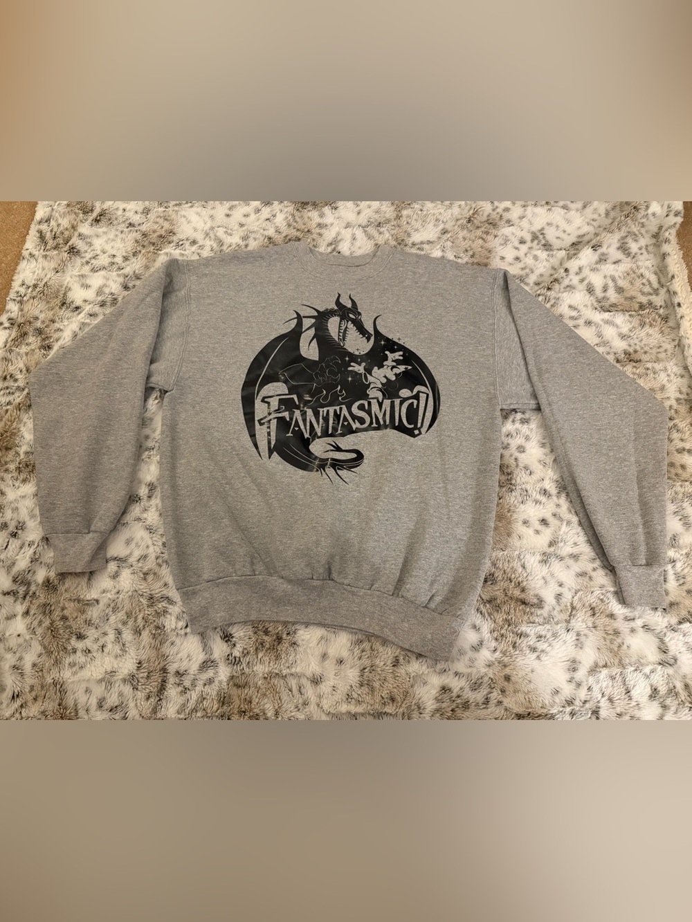 Disney Fantasmic! Gray Crewneck Sweatshirt